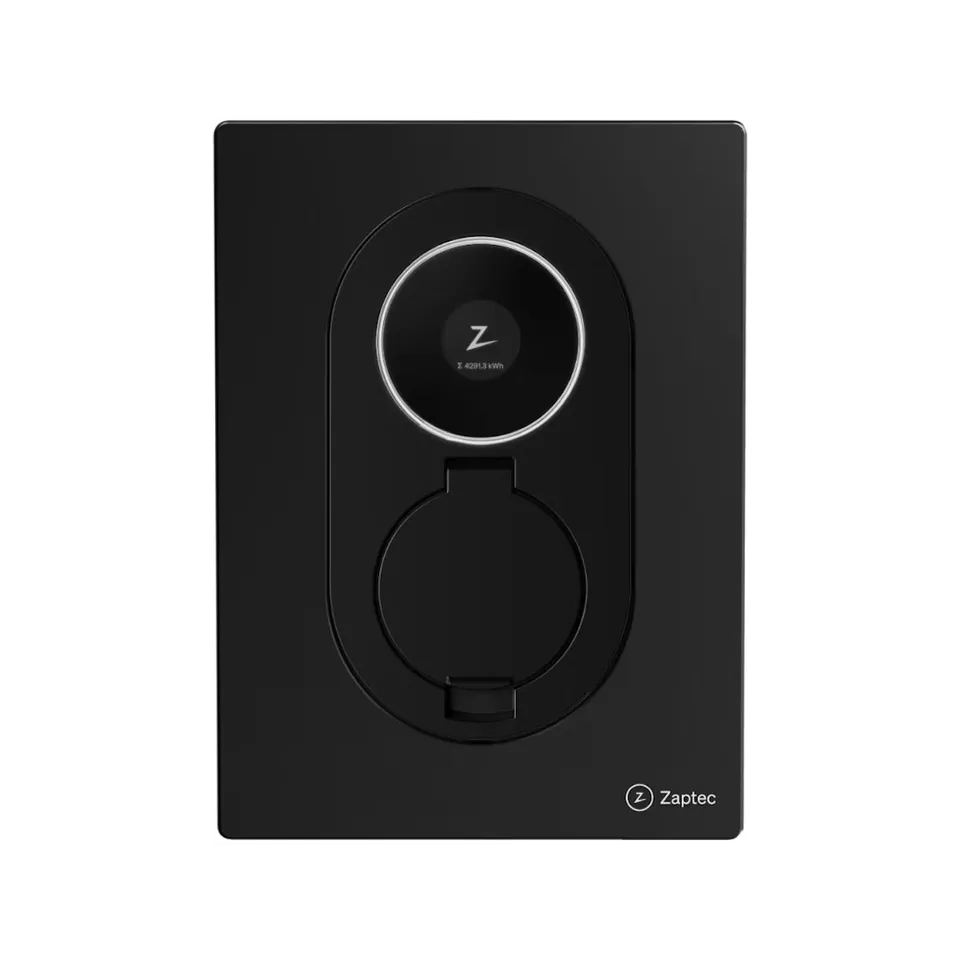 Svart Zaptec Go 2-laddbox